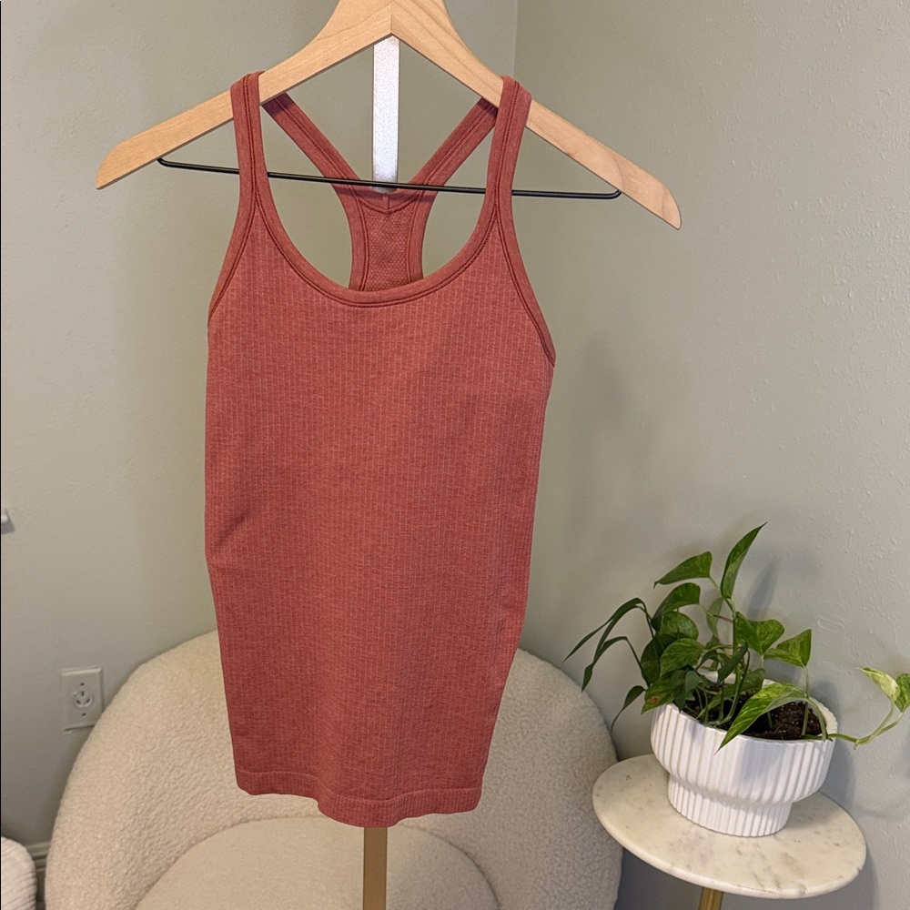 Lululemon Women's Ribbed Racerback Tank Top - Rust 2